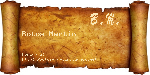 Botos Martin névjegykártya